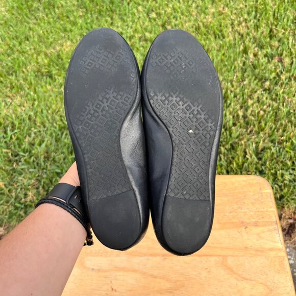 Tory Burch Lowell 2 Black Leather Ballet Flats Size 7.5 - Picture 10 of 10
